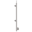 Inox pole - side anchoring, straight - left